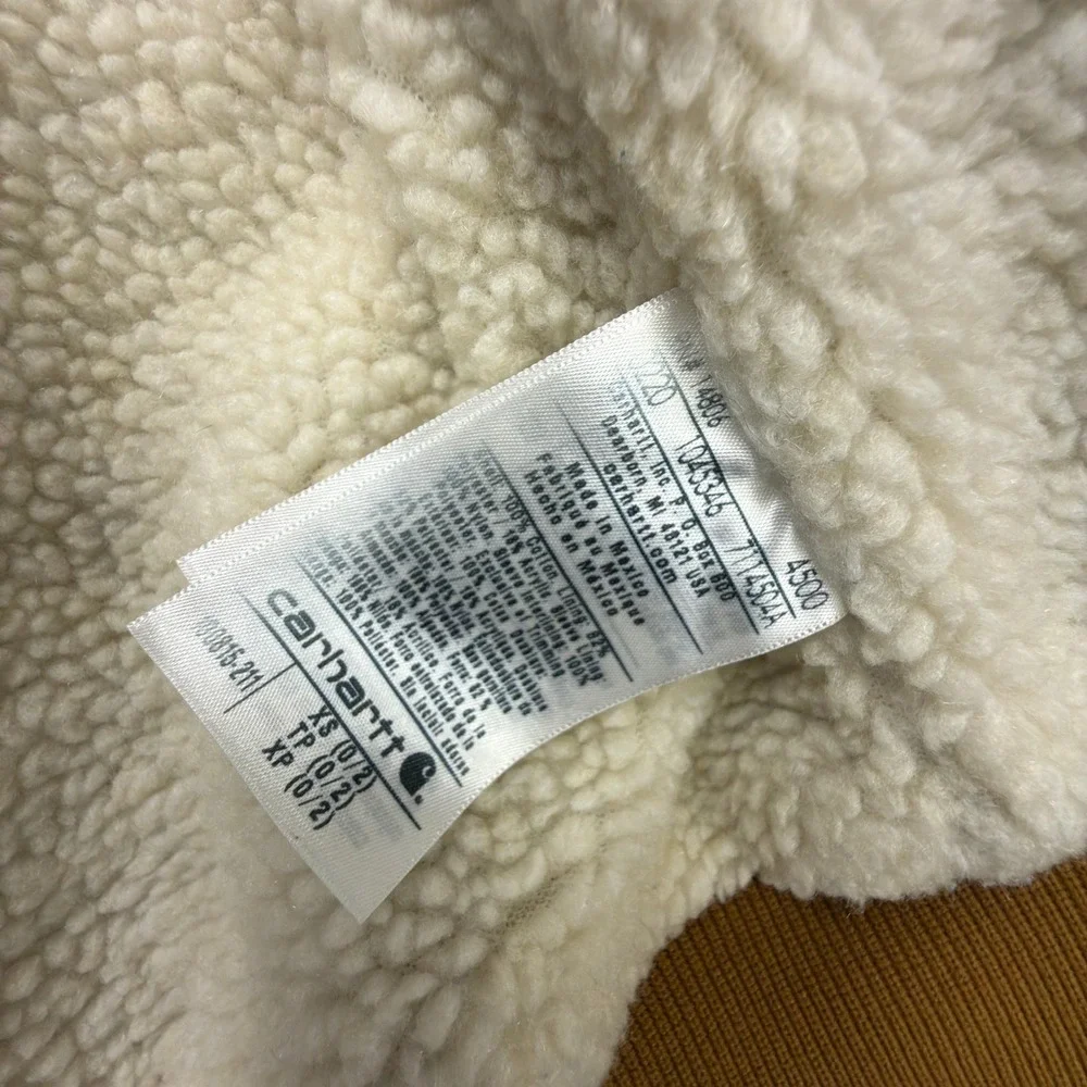 Carhartt Wildwood Jacket Sherpa Lined Womens XS Wildwood 100815 211 Brown - Picture 4 of 15